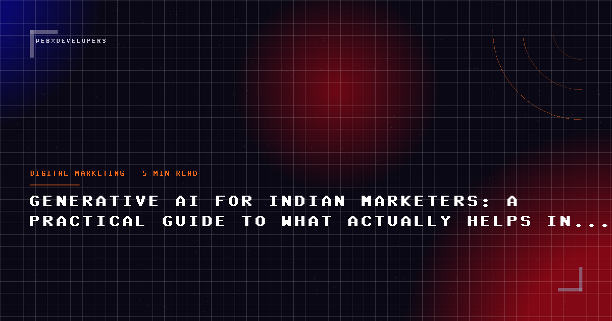 Generative AI for Indian marketers: a practical guide to what actually helps in 2026