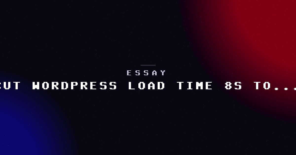 How we cut WordPress page load time from 8s to 1.4s for a Jaipur e-commerce client