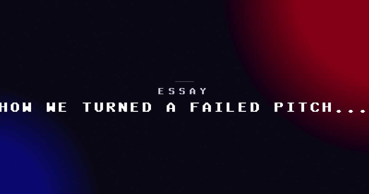 How we turned a failed pitch into a 6-month consulting engagement