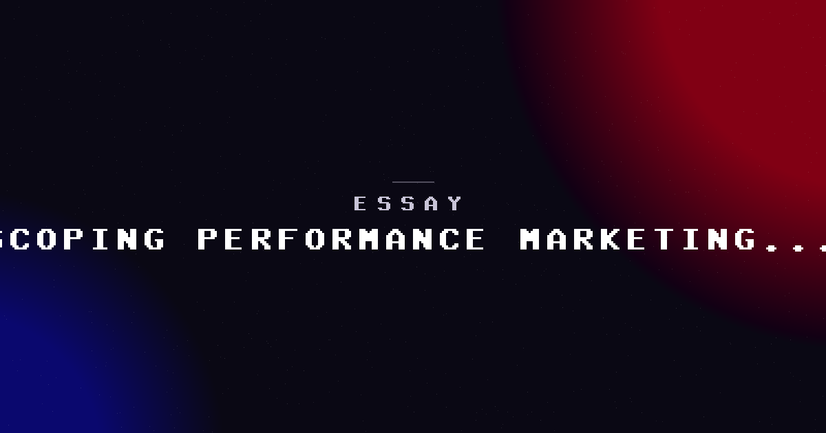 How to scope a performance marketing engagement so you can actually show results