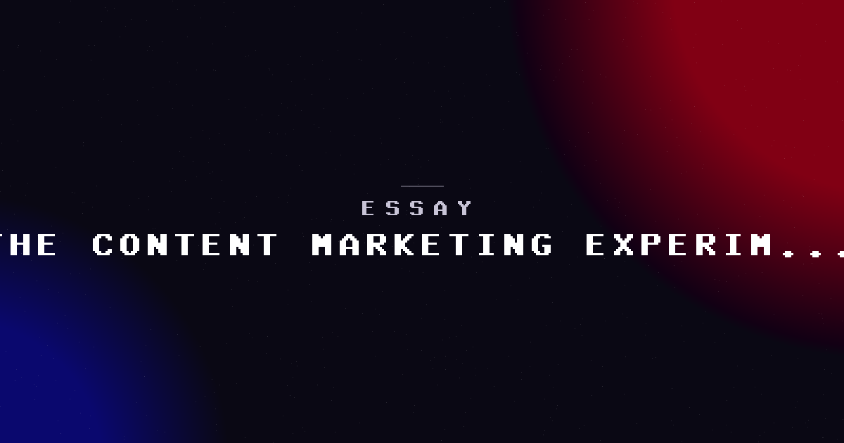 The content marketing experiment that surprised us most in 2025