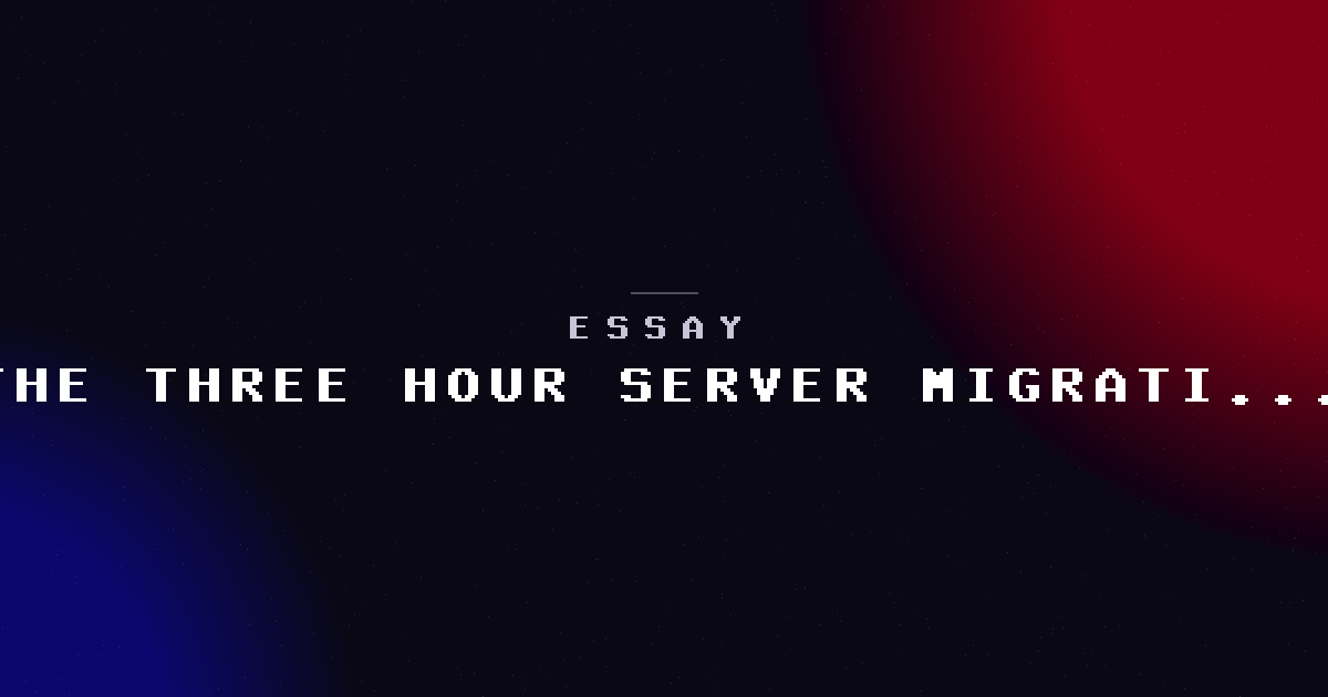 The three-hour server migration that cost us a client