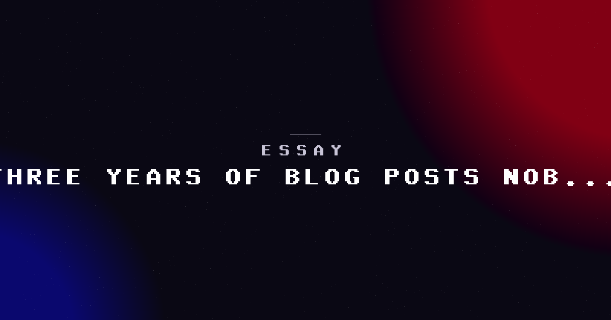 Three years of writing blog posts nobody read, then one that went viral