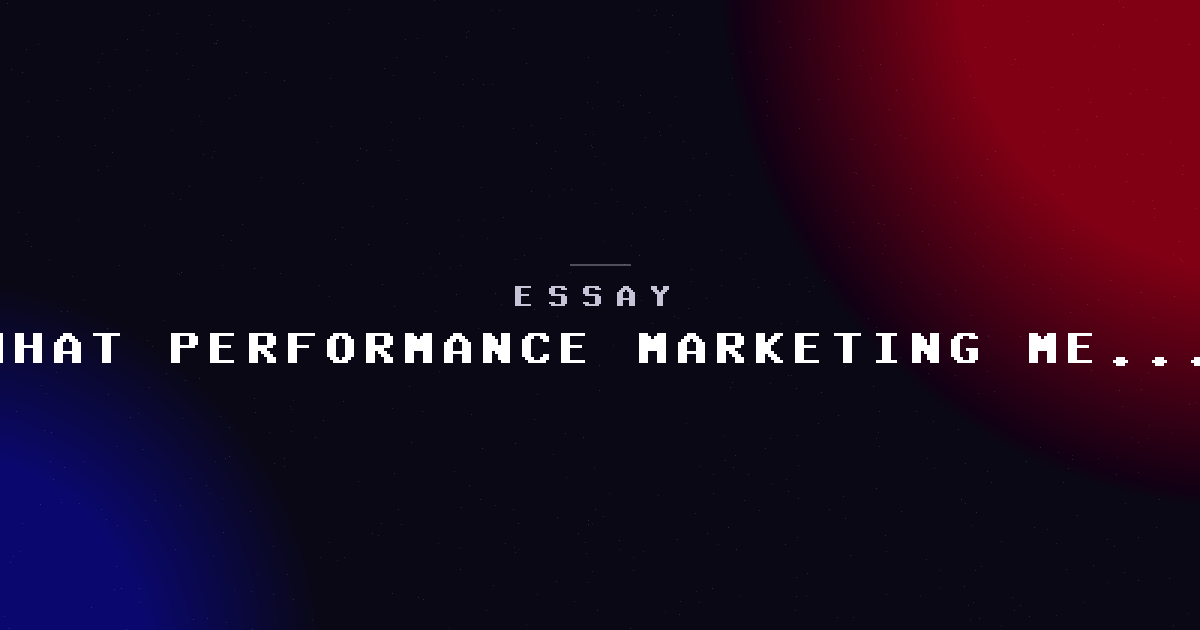 What "performance marketing" actually means when your client spends Rs. 50k/month