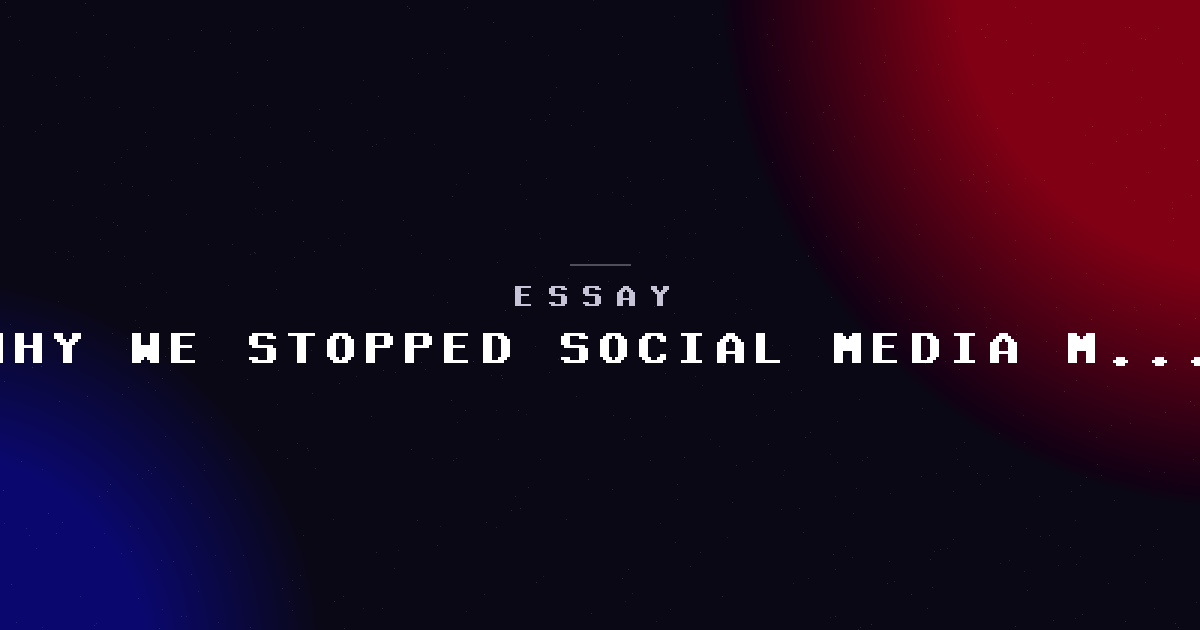 Why we stopped offering social media management